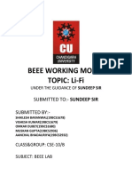 Beee Working Model TOPIC: Li-Fi: Submitted To:-Sundeep Sir Submitted By