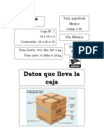 Datos Que Lleva La Caja Embalaje