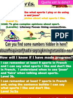ALL: To Describe What Sports I Play or Do Using The Verbs Faire and Jouer'