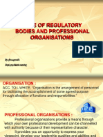 Role of Regulatory Bodies and Professional Organisations: By:-Firozqureshi Dept. Psychiatricnursing