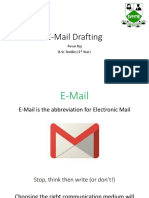 E-Mail Drafting: Pown Raj B.SC Textiles (1 Year)