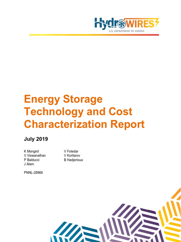 Energy Storage Cost and Performance Characterization Report | PDF ...