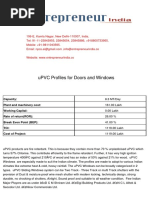 uPVC Profiles For Doors and Windows