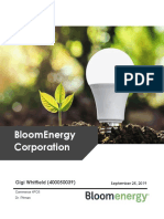 BloomEnergy Corporation: A Baseline Risk Investment