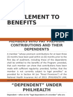 Entitlement To Benefits