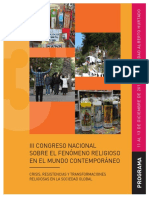 Programa III Congreso Nacional Sobre El Fenómeno Religioso 2019