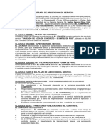 Contrato de prestación de servicio de baseado de loza de concreto