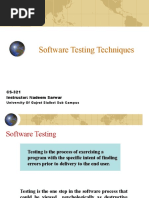 Software Testing Techniques: CS-321 Instructor: Nadeem Sarwar