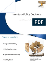 Inventory Policy Decisions by Sinjana - Vishal