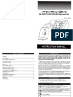 Upper Arm Automatic Blood Pressure Monitor: Instruction Manual