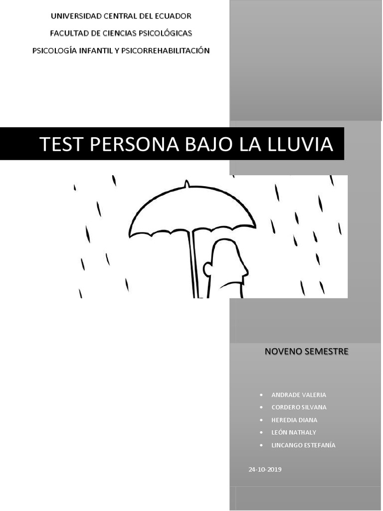 Test de la Persona Bajo la Lluvia | PDF | Depresión (estado de ánimo ...