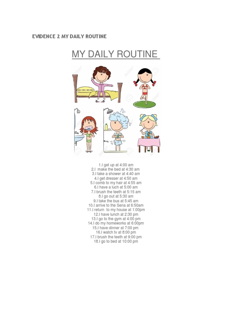 Evidence 2 My Daily Routine | PDF