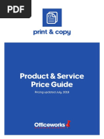 2025 Printing Price List | PDF