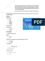 Cálculo de caudal en canal trapecial con diferentes acabados de paredes y fondo