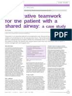 Perioperative Teamwork For The Patient With A Shared Airway
