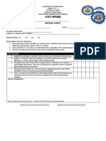 Cot Observation Form