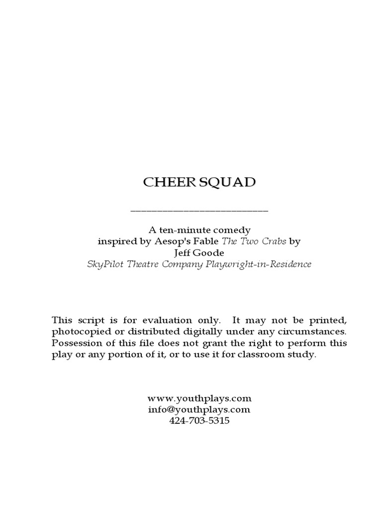 Cheer Squad Excerpt | PDF | Royalty Payment | Copyright Infringement