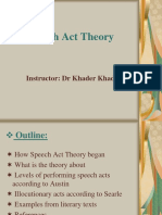 Speech Act Theory 