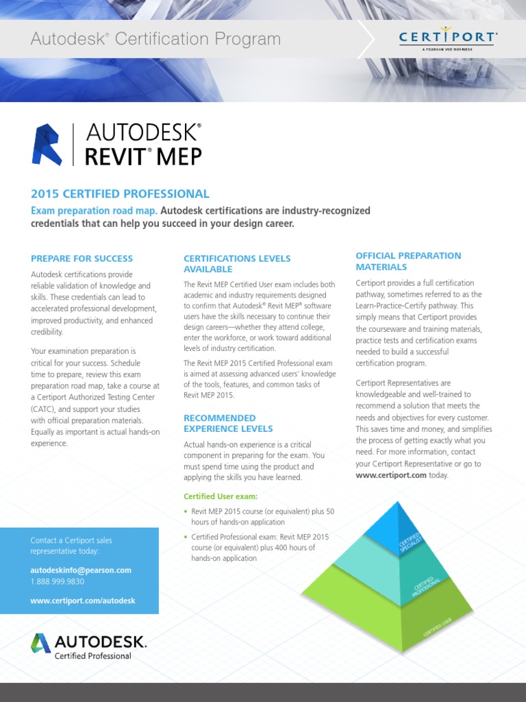 Acp Roadmap Revit Mep Autodesk Revit Certification