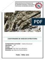 Cuestionario de Geologia Estructural