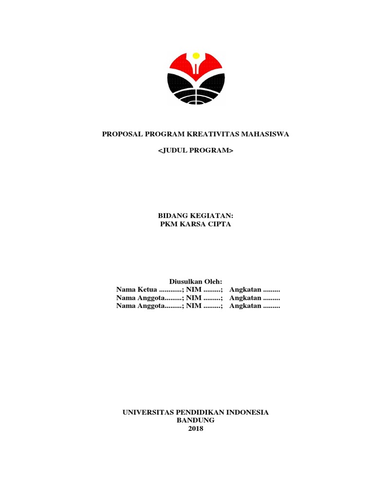 Proposal PKM Karsa Cipta 2018 | PDF
