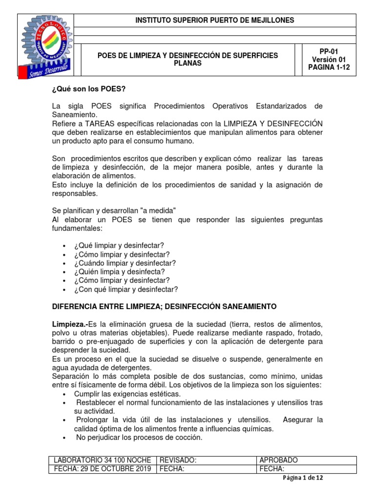 Poes | PDF | Detergente | Desinfectante