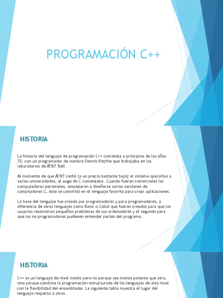 Programación Básica en C++ | PDF | Lenguaje de programación | Programa ...