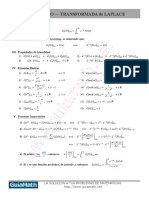 Formulario - Transformada de Laplace