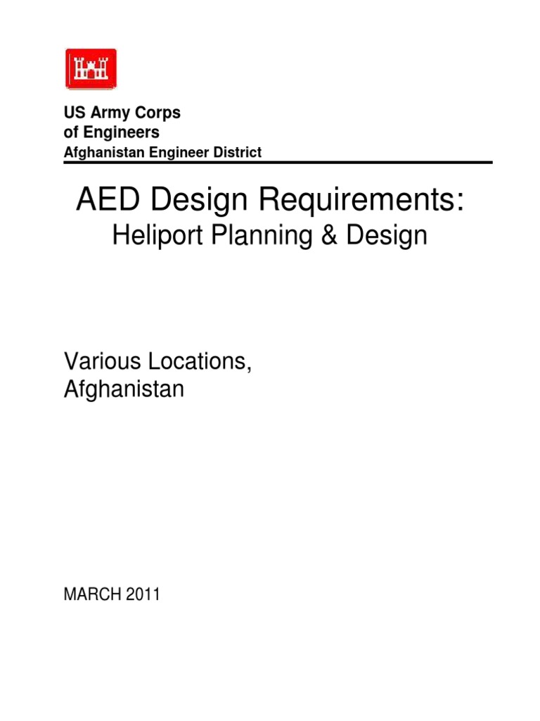 AED Design Requirements Helipad PDF Airport Air Traffic Control