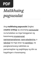 Malikhaing Pagsulat - PPT | PDF