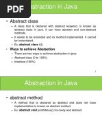 Abstraction in Java: - Abstract Class