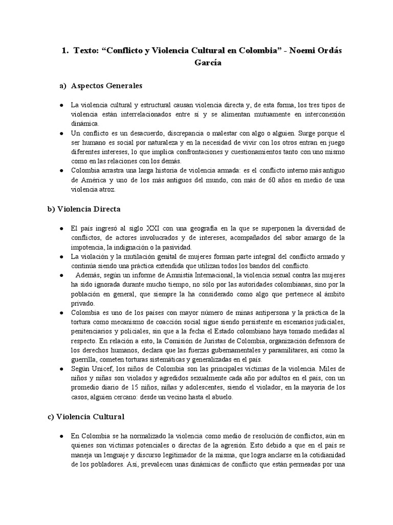 Conflicto Armado Colombiano | PDF | Violencia | Colombia