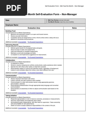 Employee Self Evaluation Form1