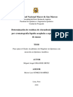 Determinación de Residuos de Cloranfenicol en Carnes Por Cromatografía Líquida Acoplada A Espectrometría de Masas