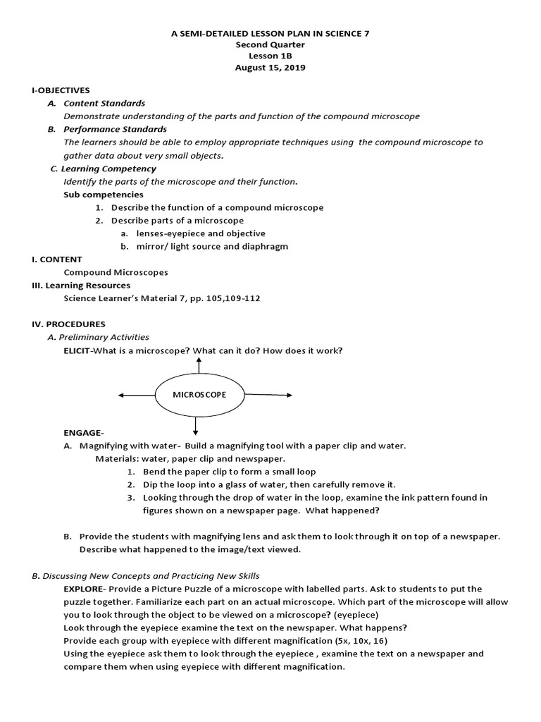 Science 7 QTR 2 Lesson 1B | PDF | Lens (Optics) | Optics