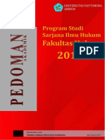 Buku Pedoman Akademik Prodi Sarjana Fakultas Hukum UNPATTI - 2018