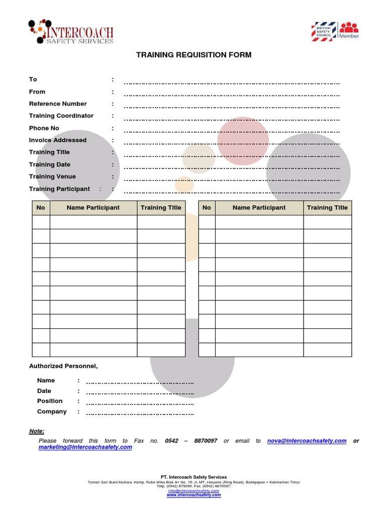 Training Requisition Form | PDF | Career & Growth