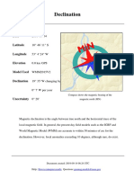 Declination: Compass Shows The Magnetic Bearing of The Magnetic North (MN)