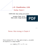 Lecture 9: Classification, LDA: Reading: Chapter 4