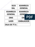 Asamblea General Asamblea General Asamblea General Asamblea General OMS OMS Ujier Embajador Sala de TT - Ii