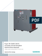 Type 38-3AH3 38 KV Vacuum Circuit Breaker Instruction Manual