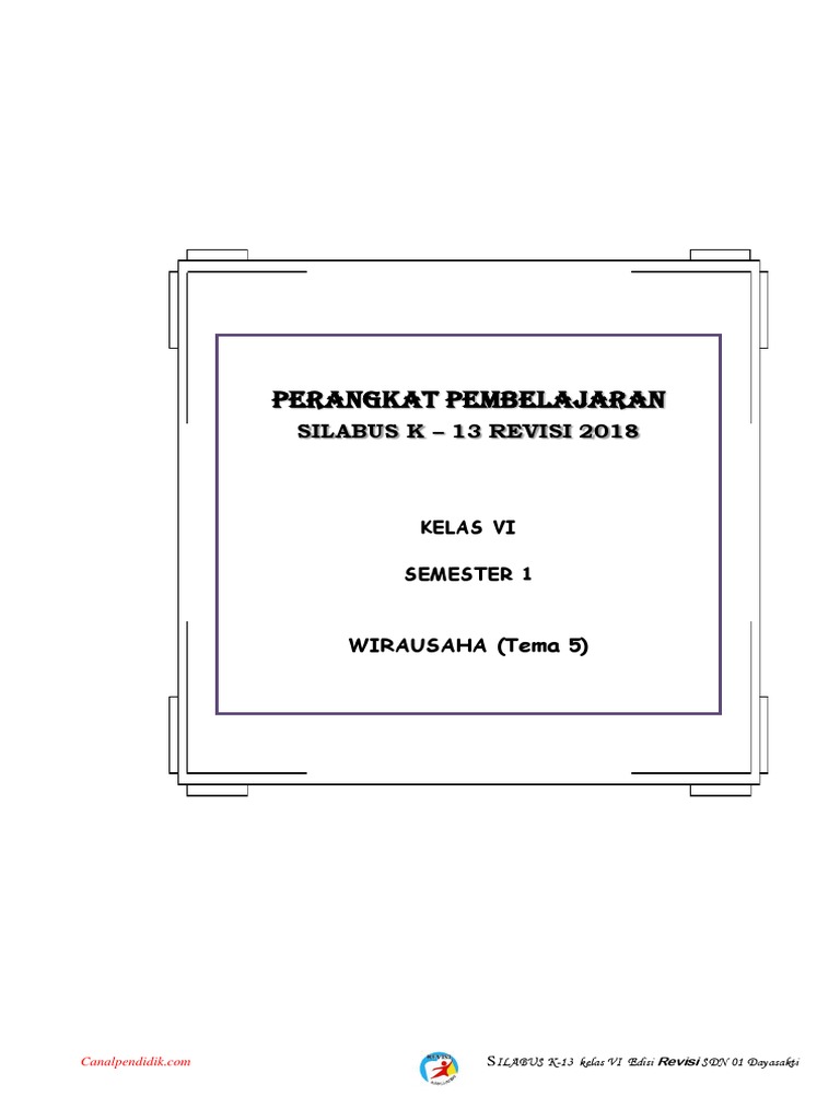 Silabus Tema 5 | PDF