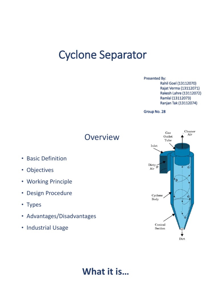 Cyclone Filter Working Principle Explained | PDF | Fluid Dynamics | Gases