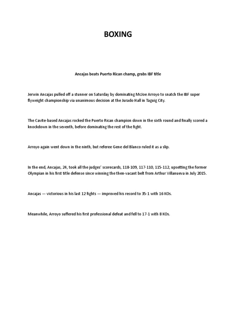 BOXING | PDF | Sports & Recreation