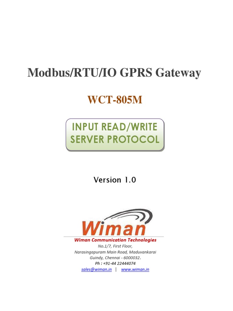 Modbus Input Read Write Command | PDF | Internet Protocols | Computer Data