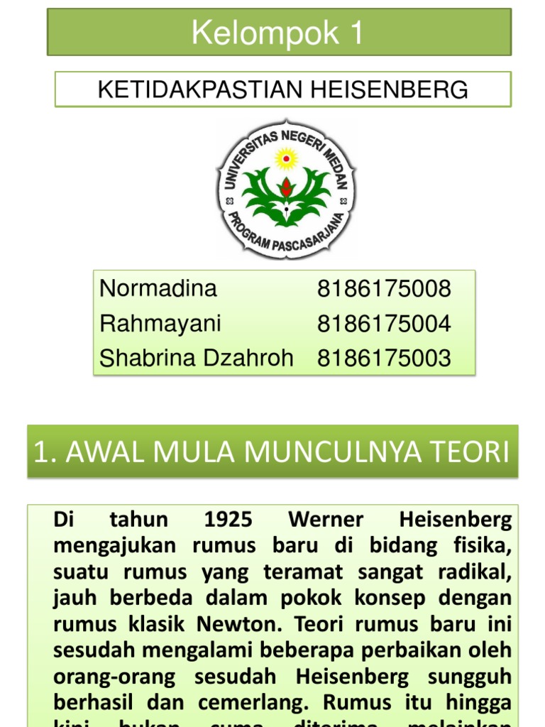 Ketidakpastian Heisenberg Ppt