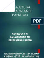 Mga Isyu Sa Karapatang Panatao