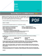 Second Majors For non-BSBA Students: General Education Requirements (3 Minimum Units)