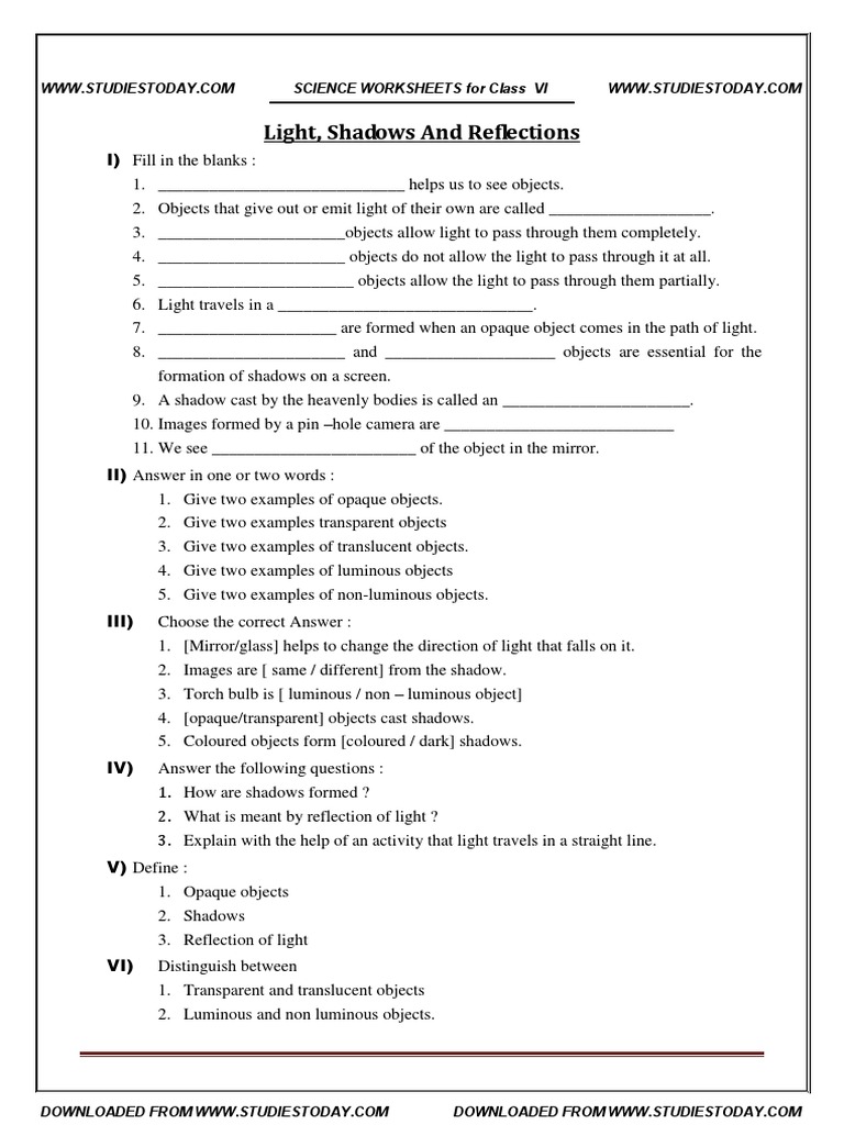 cbse-class-6-worksheet-light-shadows-and-reflections-pdf-shadow-atomic