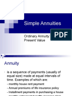 Simple Annuities: Ordinary Annuity: Amount and Present Value